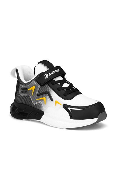 DARK SEER Weiß Schwarz Gelb Kinder Sneaker