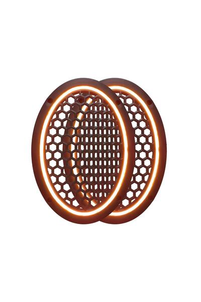 SOUNDERS Neon Işıklı (6x9) İnç Kaliteli Plastik Hoparlör Ve Midrange Kapağı -...