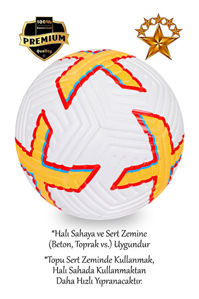 summitsport Orijinal Futbol Topu 3'Lü Set Dikişli Futbol Topu Sert Zemin Halı Saha Çim Saha Futbol Topu