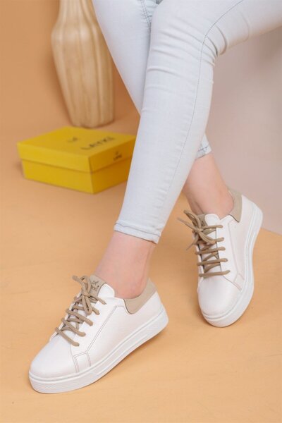 layki Rocc White Beige Women's Sports Shoes