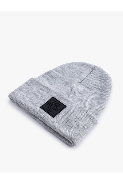 Koton Πολυεπίπεδο Beanie Slogan τυπωμένο με λεπτομέρεια ετικέτας