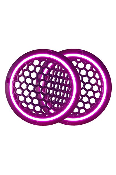 Genel Markalar Neon Işıklı 16 cm Hoparlör ve Midrange Kapağı - 2 Adet - Mor