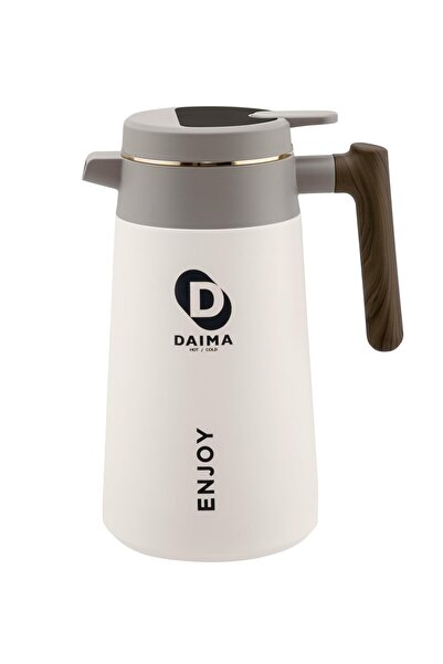daıma hot/cold Daima Enjoy 1680 ML 12 Saat Sıcak 24 Saat Soğuk Beyaz Termos