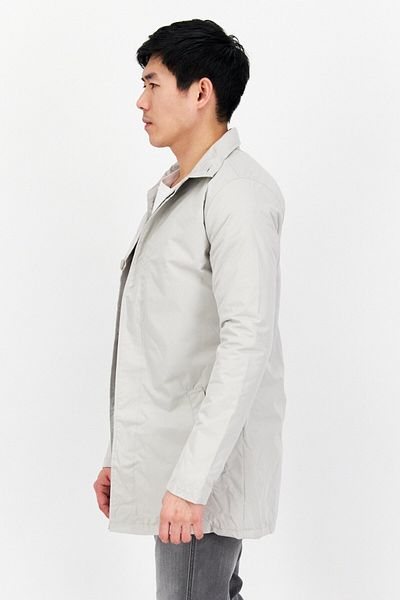 French Connection Men Plain Parka Jacket, Light Grey