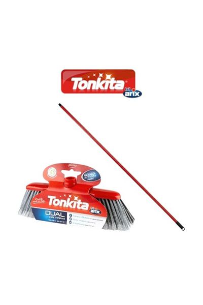 Tonkita Dual Indoor Broom + Stick