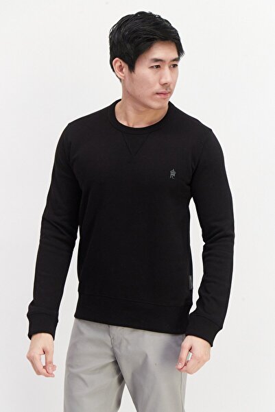 French Connection Men 2 Pieces Crew Neck Long Sleeve Brand Logo Sweatshirt, Black