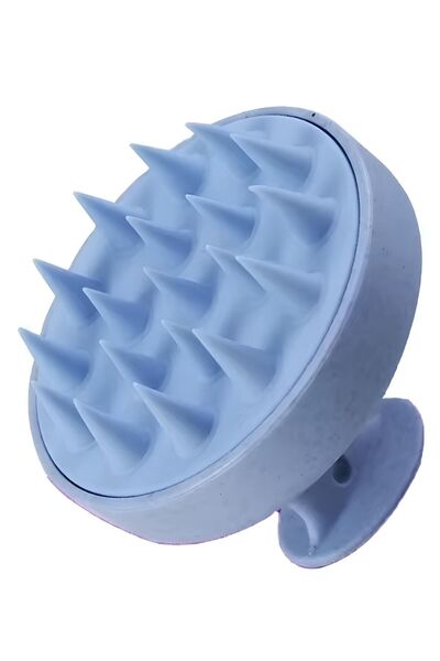 First Duş Tarağı Yumuşak Silikon Saç Yıkama Saç Derisi Masaj Tarağı Kepek Azaltıcı Pembe Mavi