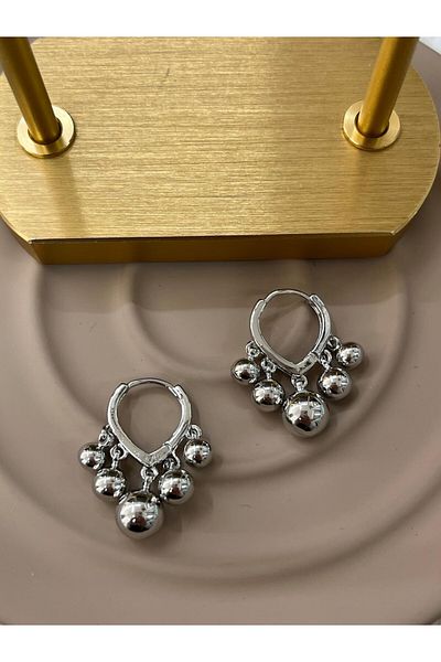 YASİN TOPÇU Steel Silver Earrings