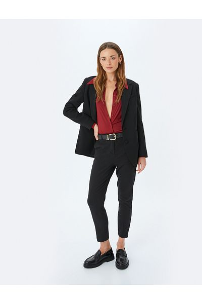 Koton Slim-Fit-Hose aus Zigarettenstoff mit Taschen