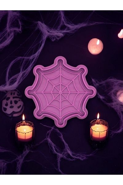 Miki & Miki Dough Colored Cookie - for Halloween and Halloween, Spider Web Mold