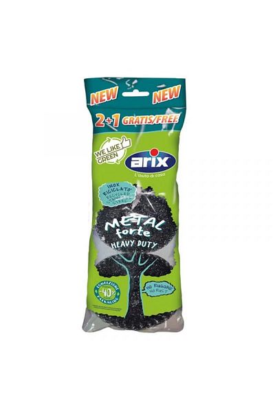 ARIX Metal Heavy Duty  Recycled Stainless Steel Wire Sponge - 2+1