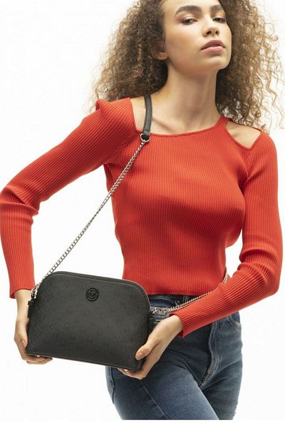 Valentino Orlandi Monogram Black Women's Crossbody Bag Vlt044