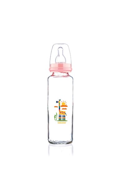 Bebedor زجاجة أطفال منقوشة بفم ضيق سعة 250 مل على شكل زرافة - 31302