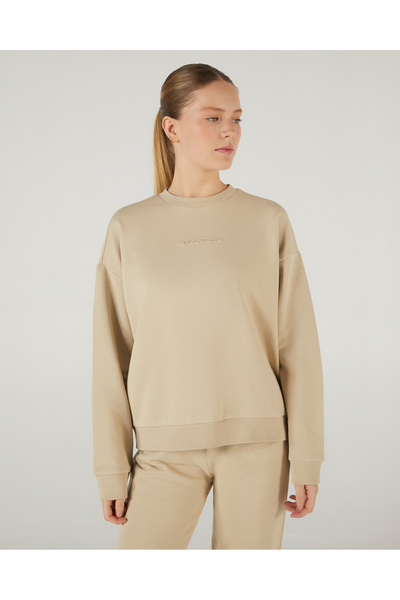 SKECHERS W Essential Crew Neck Sweatshirt Kadın Gri Sweatshirt S242109-013