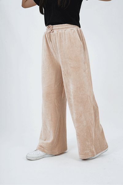HayKids Girl's Spanish Leg Velvet Jogger Pants