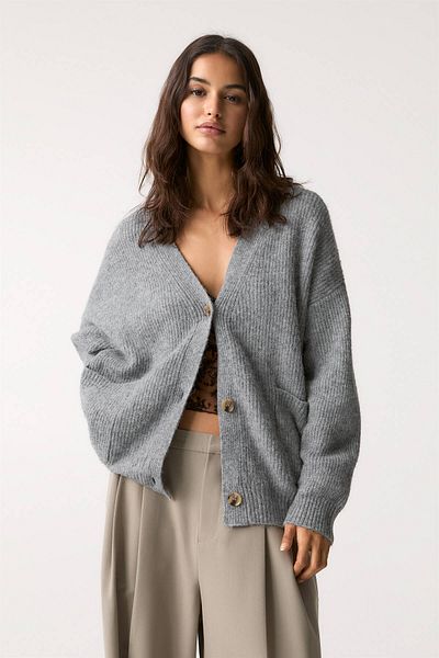 Pull & Bear Purl knit cardigan