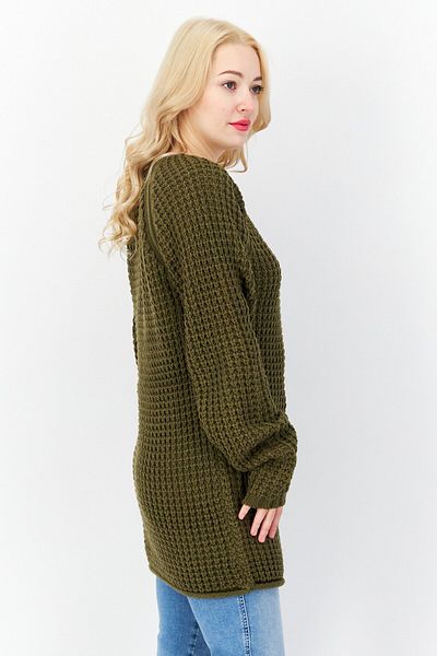 French Connection Women Knitted Long Sleeve Sweater, Dark Olive