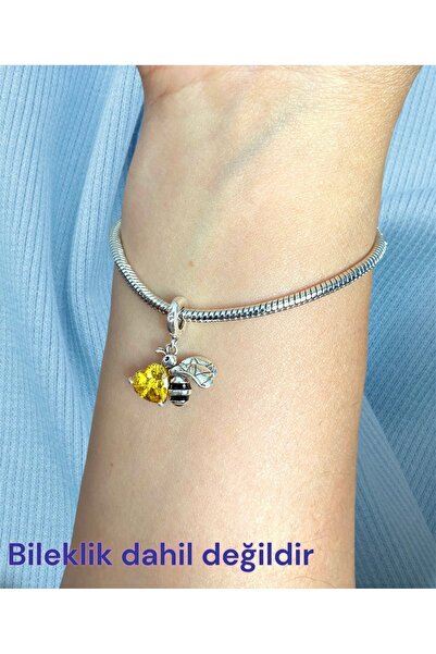 Myra سحر فولاذي فاخر - مناسب لسوار وقلادة متدلية على شكل نحلة وقلب