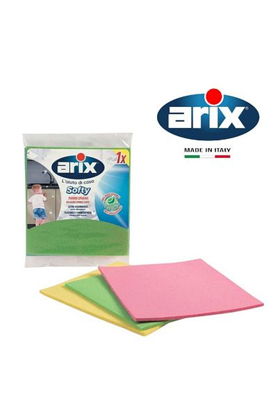 ARIX Pure Clean: Arix New Softy Natural Cellulose Sponge Cloth for Eco-Friendly Cleaning 3PC