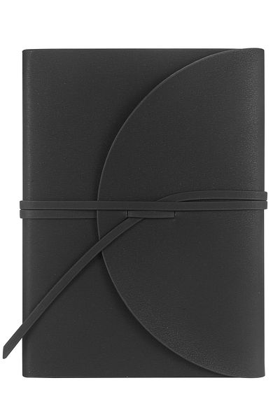 Victoria's Journals Vj Pella Vegan Leather Flexible Cover Classic Fountain Pen Suitable Lined Notepad 15X21 cm (A5) Black