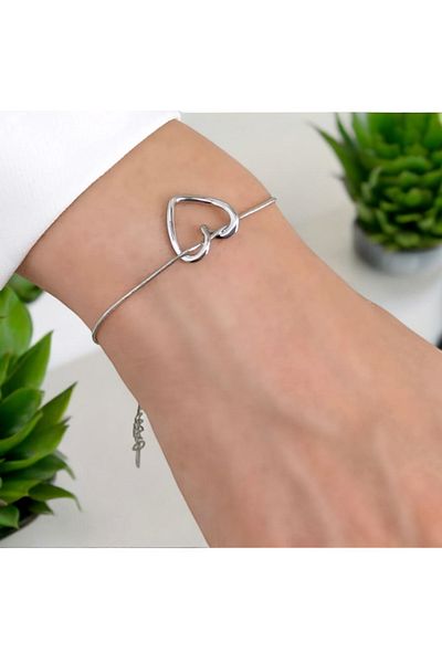 zeynep Z&D Accessory 316L Steel Gold Anti-Tarnish Heart Bracelet