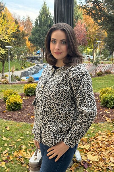 Entropy E0093 Küçük Leopar  Desenli Ceket Mont