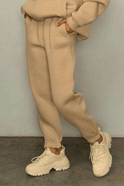 YAKAMEL Γυναικείο χειμερινό αθλητικό παντελόνι jogger με ελαστικό τελείωμα κα...