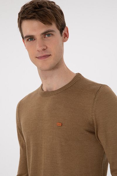 U.S. Polo Assn. Men's Khaki Melange Sweater 50297040 -Vr125