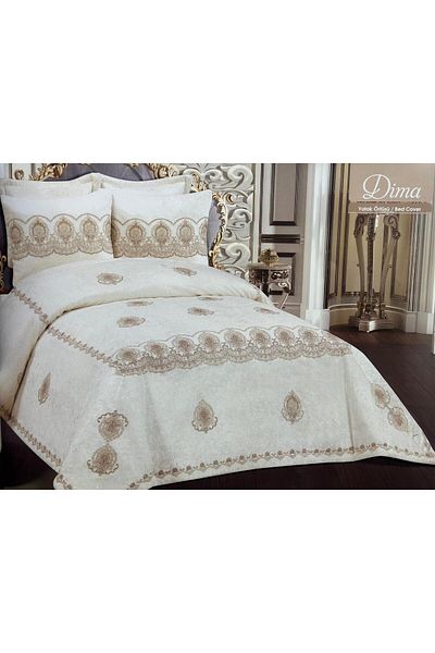 HUZUR ÇEYİZ Larme Dima 3-Piece Bedspread Set