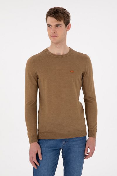 U.S. Polo Assn. Men's Khaki Melange Sweater 50297040 -Vr125