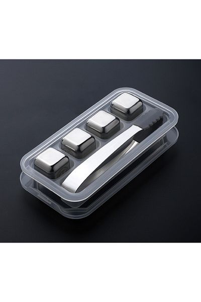 Generic Stainless steel ice cubes with tweezer
