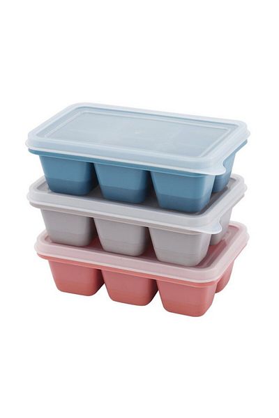 Generic Ice cubes mold set with cover 3pcs