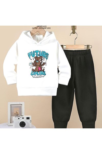 BENROMA Set de trening pentru copii unisex cu imprimeu Future - Muta supradimensionata
