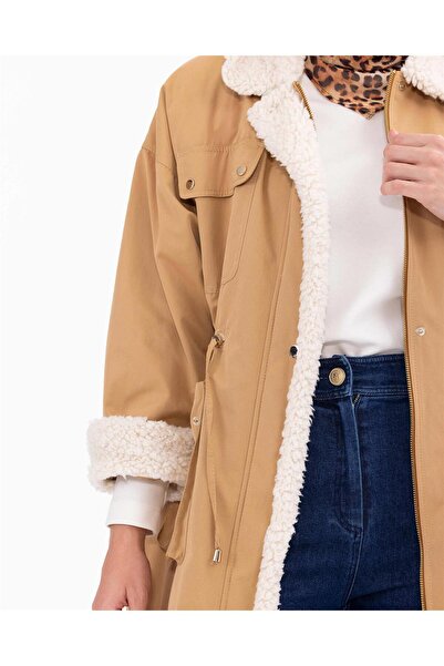 SCL by Seçil Kadın Peluş Astarlı Kaban 231001001 Camel
