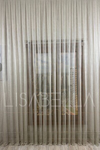 LisabellaHome Elegance Sparkle Capuccino Honeycomb Tulle Extrafor Stitched No Pleat