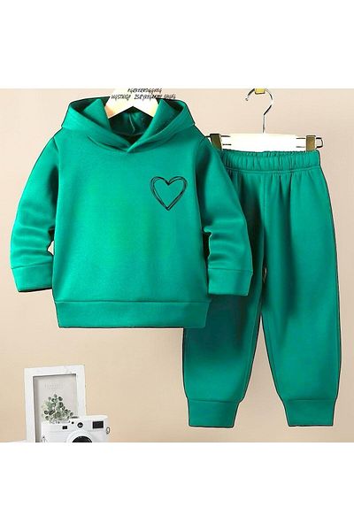 BENROMA Heart Printed Children's Tracksuit Set - Oversize Unisex Product