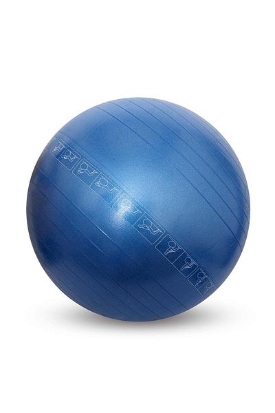 Nivia Unisex Antiburst Ball | Blue | 75 Cm | Pvc | With Footpump | Exercise | Home Gym