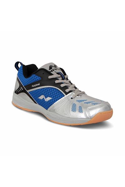 Nivia Appeal Badminton Shoes | Blue/silver | 3 Uk/4 Us/37 Eu | Non-marking Court Shoe
