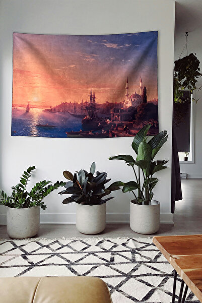 Radora İstanbul ve Boğaz Manzarası Temalı Duvar Örtüsü Ev Dekorasyon Duvar Ha...