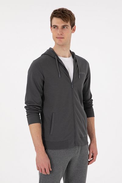 U.S. Polo Assn. Men's Anthracite Knitted Cardigan 50293412 -Vr006