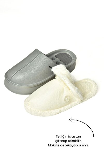 Fox Shoes T 918264209   Gray Plush Inside Women's Slippers