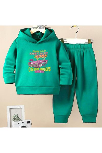 BENROMA Car Printed Children's Tracksuit Set - Oversize Unisex Product