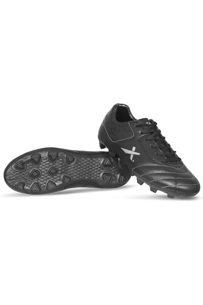 Vector X Dynamic Football Shoes | Black/silver | 3 Uk/4 Us | Synthetic Leather | Pvc Sole