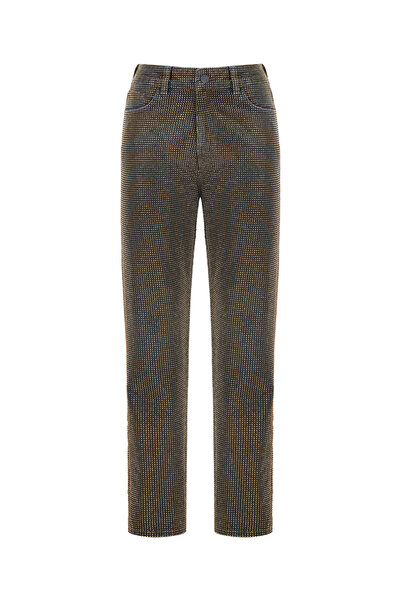 Nocturne Taş Detaylı Mom Fit Jean Pantolon