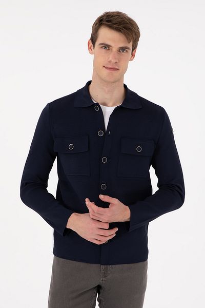 U.S. Polo Assn. Men's Navy Blue Knitwear Cardigan 50294169 -Vr033