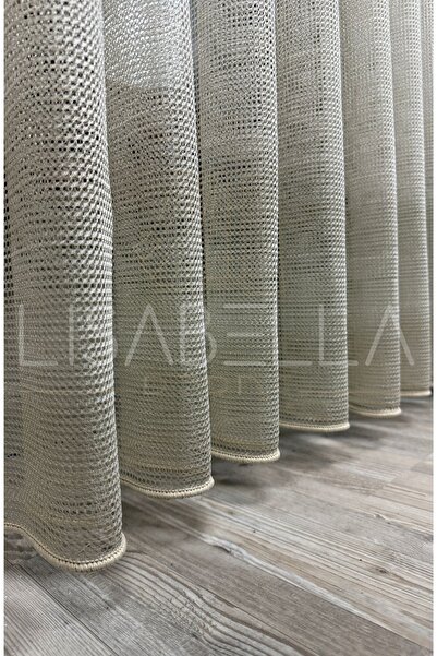 LisabellaHome Elegance Sparkle Capuccino Honeycomb Tulle Extrafor Stitched No Pleat