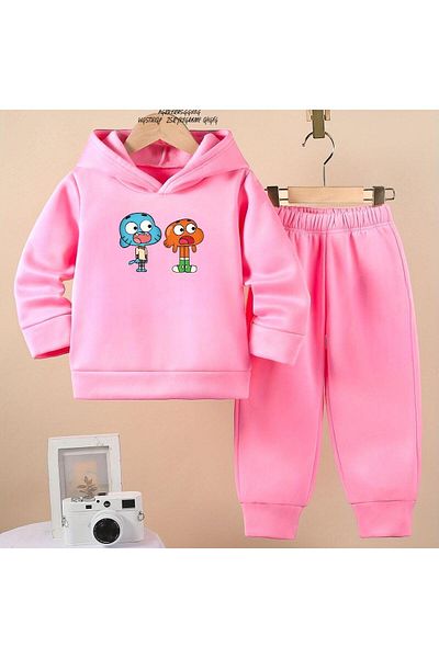 BENROMA Set de trening pentru copii cu imprimeu Gumball - Produs oversize unisex