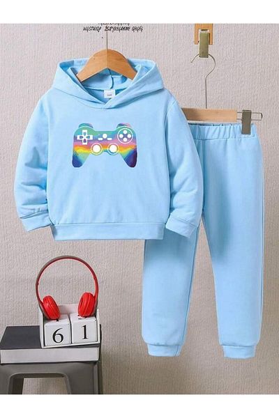 BENROMA Set de trening pentru copii unisex - Game Printed, Oversize Fit