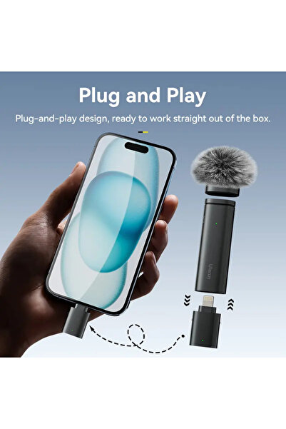 ulanzi Wm-10 (Lightning) Kablosuz Klipsli Mikrofon Akıllı Telefon