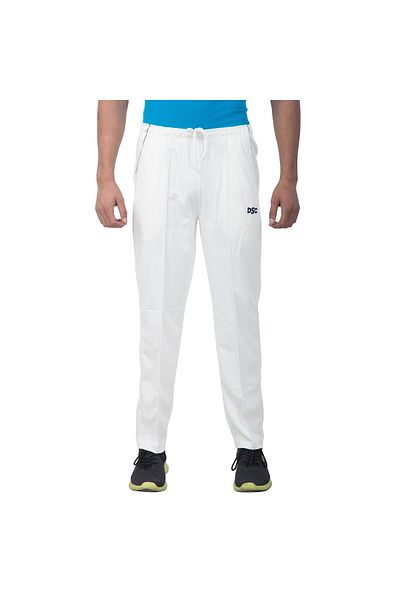 DSC Atmos Cricket Pant | White/navy | Size 30 | Polyester | Elasticated Waist | Moisture Wicking